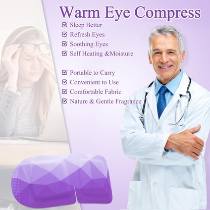 Steam Eye Mask Heated Eye Masks For Dry Eyes, Unscented