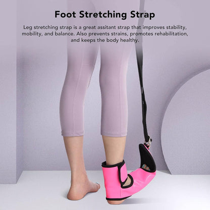 Fascia Stretcher,Foot Stretcher and Calf Stretcher for Plantar Fasciitis,Leg Stretching Strap Adjustable Hamstring Stretcher,Yoga Strap for Stretching Heel Spurs, Drop Foot, Leg,Thigh, Hip