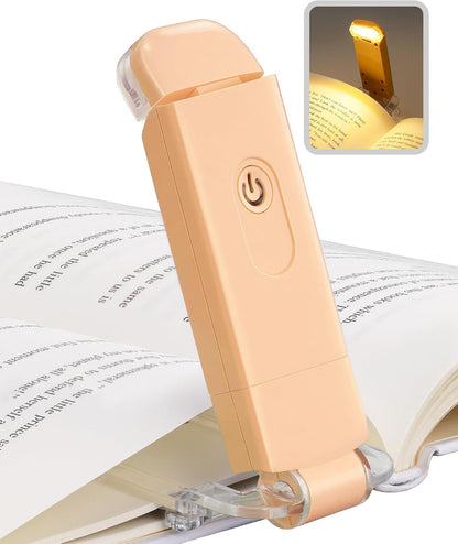 DEWENWILS USB Rechargeable Book Reading Light, 3000K Warm White, Brightness Adjustable Clip on LED Bookmark Lamp at Night in Bed, Portable Booklight for Bookworms, Kids