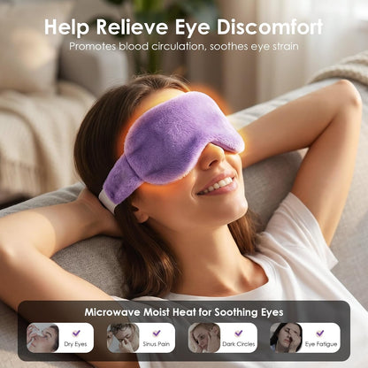 MORLIDEN Heated Eye Mask for Dry Eyes & Stye - Microwavable Warm Compress