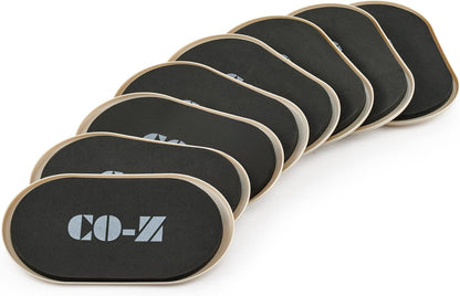 CO-Z Large Furniture Sliders - 8 Pack, 6" x 9 1/2" Oval Reusable Furniture Sliders for Carpet, Heavy-Duty Furniture Gliders Movers for Hardwood Floors, Plastic Moving Pads for Heavy Furniture