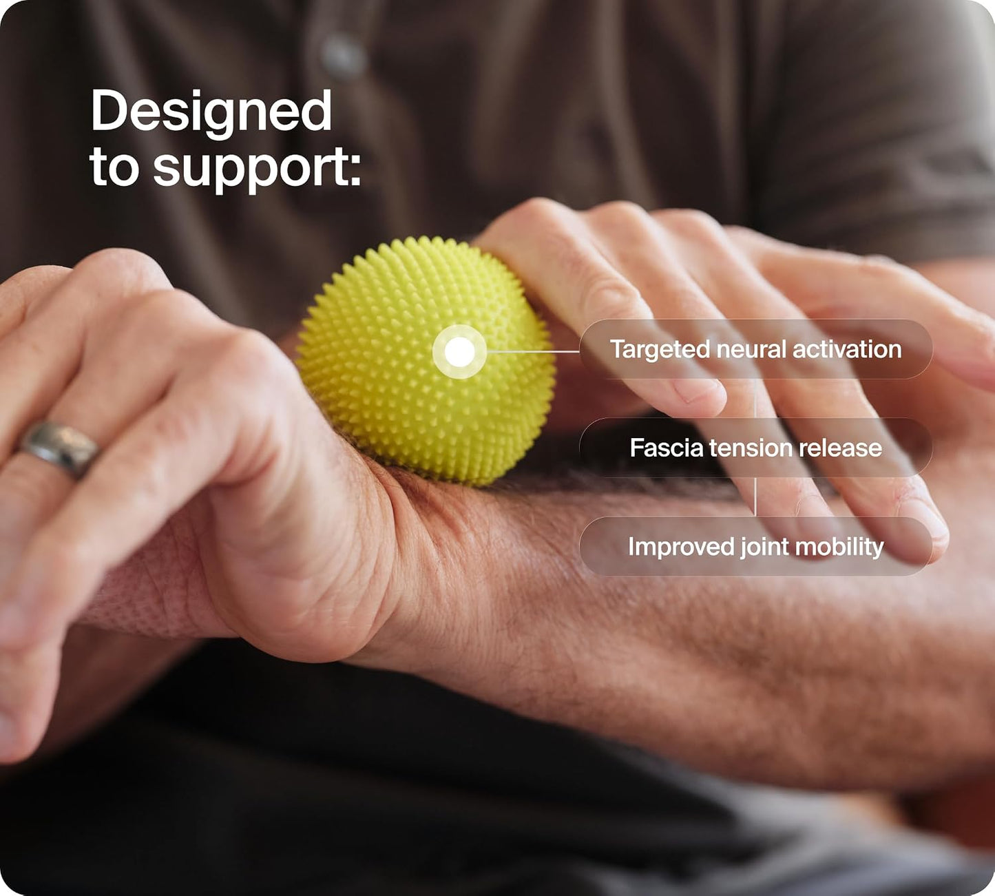 NABOSO Neuro Ball, Foot Myofascial Release Tool, Textured Massage Ball for Feet, Self Massage, Mobility and Recovery