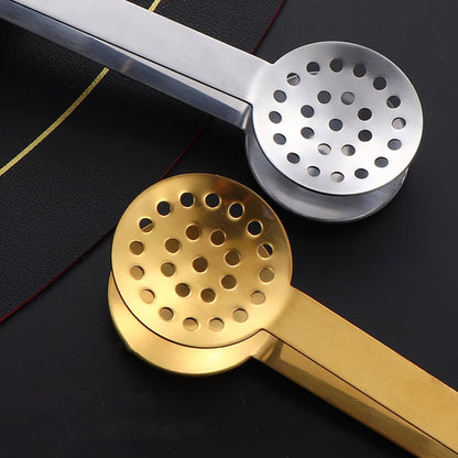 2Pieces Rusts Resistant Teas Bag Squeezer Clip Steel Teabag Strainer Tongs Gripper Tool for Home and Office Use Steel Teas Bag Dispenser