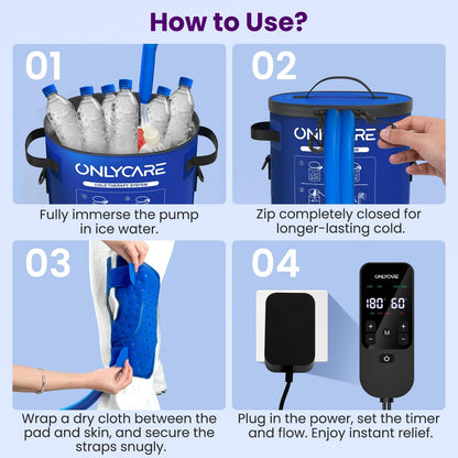 ONLYCARE Cold Therapy Machine, Ice Machine for Knee After Surgery