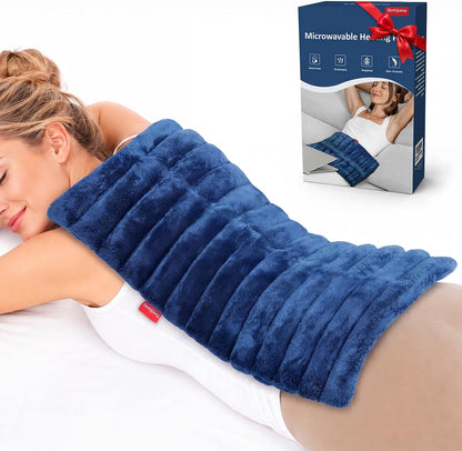 Comfytemp Large Microwavable Moist Heating Pad for Back and Body, 12" x 22"