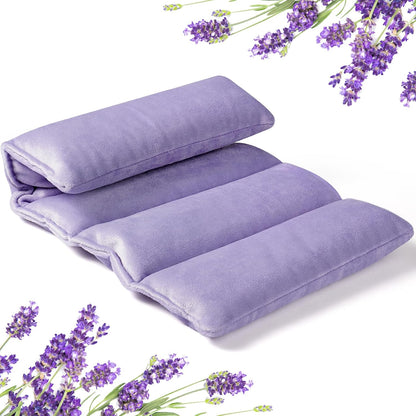 Small Microwave Heating Pad for Neck and Shoulder, Microwavable Versatile Cold/Heated Muscle Ache, Soothing Fatigue Wrap for Back Pain and More, Moist Heat Pad Warm Compress (Purple, 7" × 12")