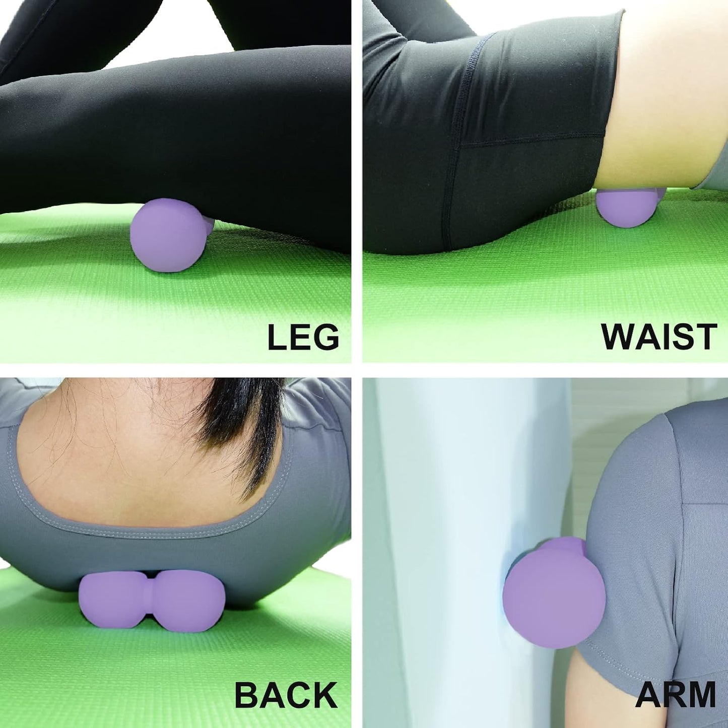 Hard Peanut Massage Ball, Double Lacrosse Massage Ball. Deep Tissue Massage Roller Mobility Ball for Physical Therapy Myofascial Release Muscle Relaxer Acupoint Massage (Blue) | Mobility Massager Tool for Deep Tissue Physical Therapy Myofascial Release