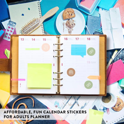 Andaz Press Colorful 7 Days of Week Stickers, Day Week Calendar Stickers for Adults Planner Day Dots Food Labels for Food Containers Date Calendar Planner Stickers Week Day Sticker Labels, 480-Pack