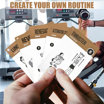 Bodyweight Workout Cards for Women & Men-50 Bodyweight Workout Cards，Includes 2 Rings& Dry-Erase for Easy Organization-Home, Gym or Studio (Bodyweight)