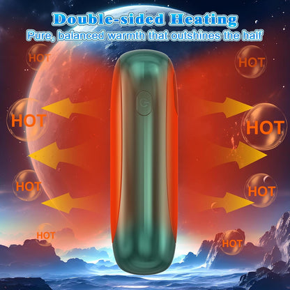 Hand Warmers Rechargeable, Electric Dual-Sided Heating with LED Display & Flashlight, Max 127℉, 13Hrs Long Lasting Pocket Heater for Raynauds, Golf, Hunting, Camping, Birthday Gifts for Men Women