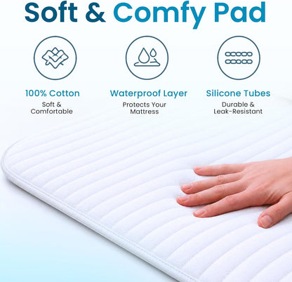 B10 Bed Cooling System, Cotton Mattress Pad for Night Sweats, Twin Size