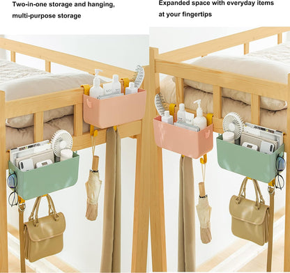 Bedside Organizer Storage Caddy Hanging as Bunk Bed Storage Accessories Handrail Multi Pockets for Dorm Bunk Bed Shelf