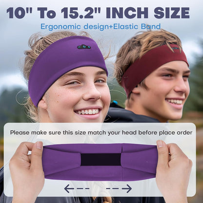 Sleep Headphones Bluetooth Headband for Side Sleeper 2-Pack, 17H Playtime, Wireless Headband Headphones with HD Stereo Speakers for Workout,Running,Yoga, Ideal Gifts for Men, Women, Teens