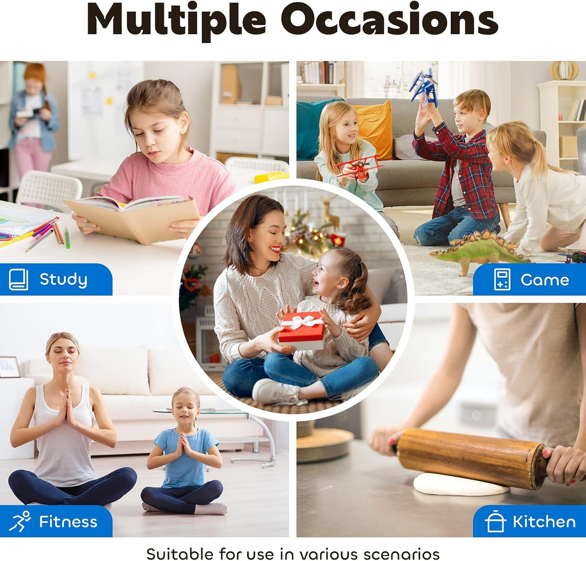 Visual Timer for Kids 60-Minute Countdown Timer with Optional Alarm, Focus Tool for ADHD & Autism, Time Management for Homework, Chores, Office, Kitchen, Teaching & Study Routines (Purple)