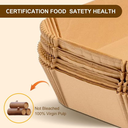 Air Fryer Liners Disposable Paper,100Pcs Airfryer Paper Liners,Non Stick Parchment Paper Liners,Food Grade Air Fryer Accessories for Microwave Oven Steamer 6.3inch Round