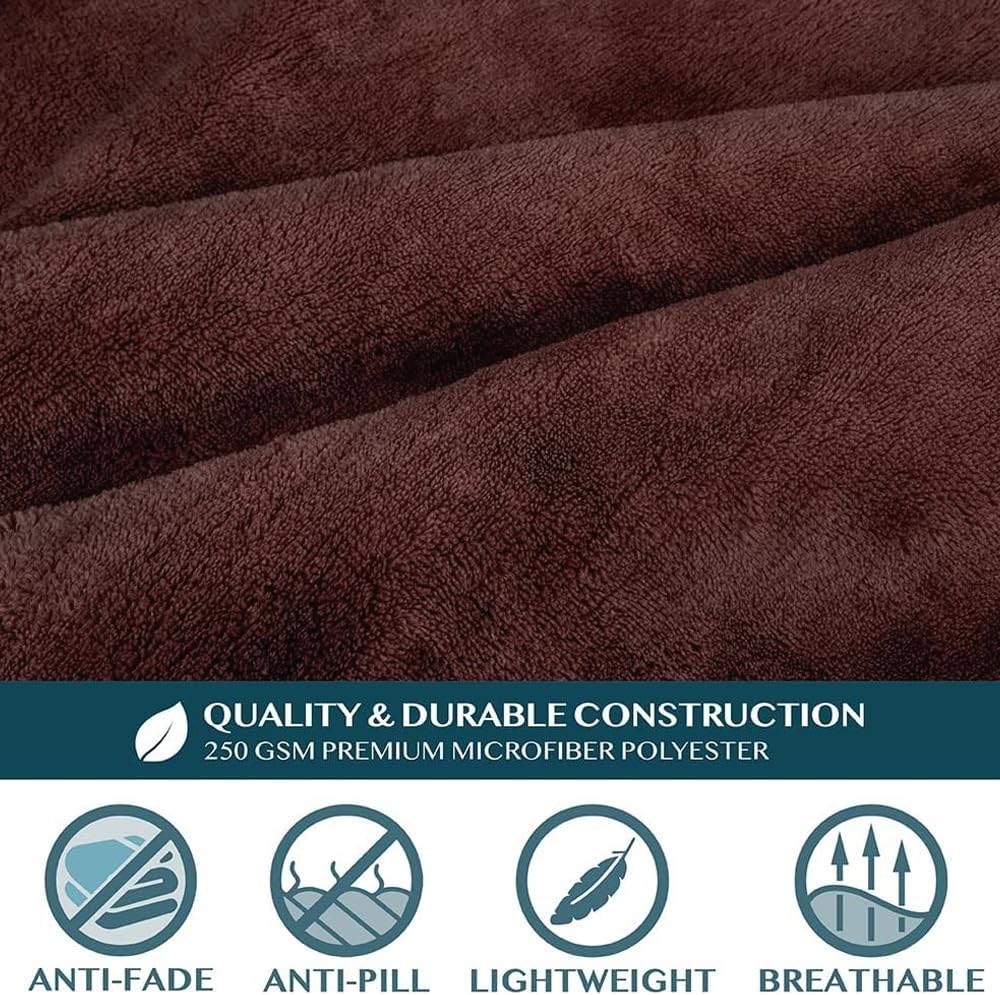 PAVILIA Wearable Blanket with Sleeves and Pocket for Women Men, Sherpa Trim