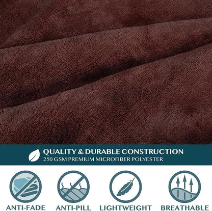 PAVILIA Wearable Blanket with Sleeves and Pocket for Women Men, Sherpa Trim