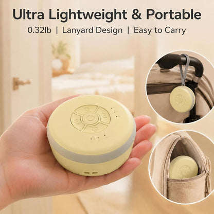 White Noise Sound Machine with Night Light for Sleep Adults Baby | Portable Sound Machine for Travel Office Home Yoga Meditation 26 Soothing Sounds 3 Timers Memory Function Blue