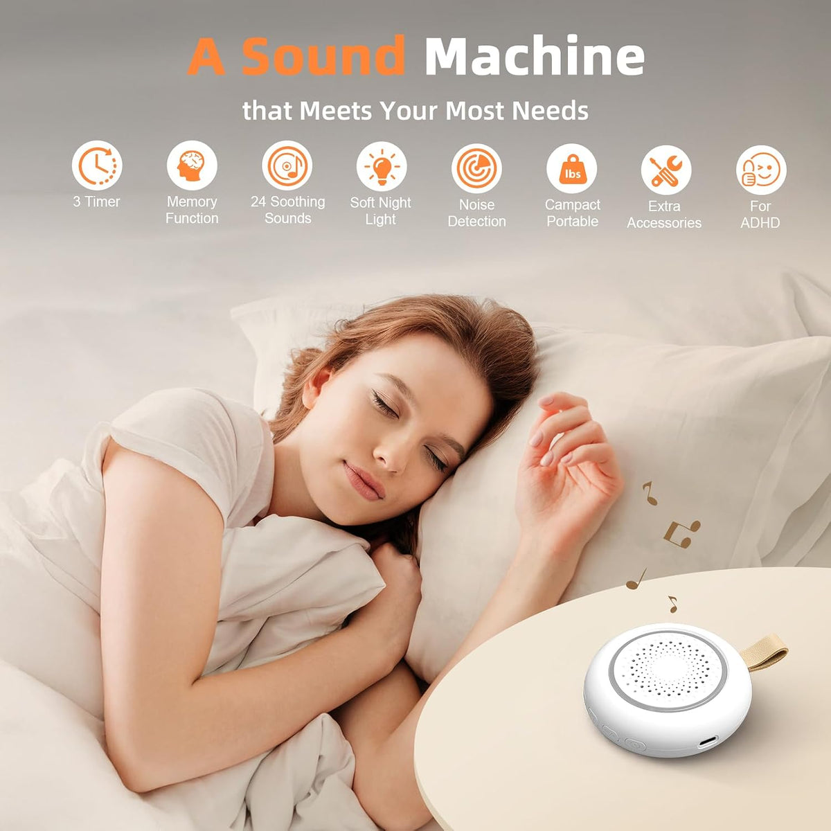 Hatch Portable Pink Sound Machine, Nature Sound White Noise Sound Machine with Night Light for Sleep, Meditation, Relaxation, Anxiety Relief, Concentration for Adults Kids Baby ADHD Home Office Travel