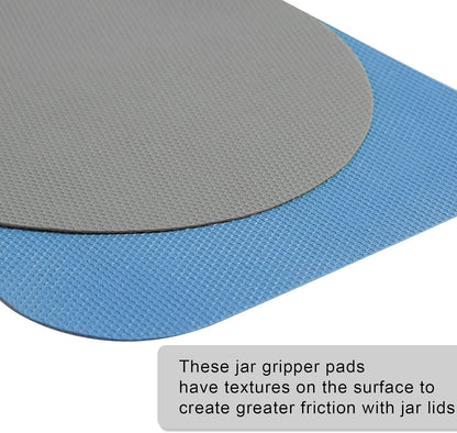 LUTER 4pcs Jar Opener Gripper Pad for Seniors with Weak Hands, Rubber | Multi-function Silicone Bottle Opener Lid Cap Rubber Gripper Pads Kitchen Coasters Gadgets, Light Blue, Green