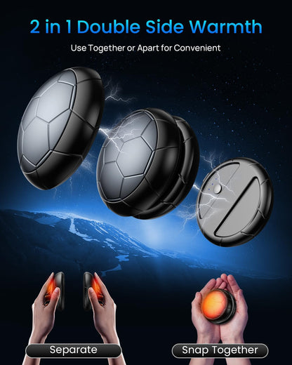 AJVV Hand Warmers Rechargeable 2 Pack丨Electric Hand Warmer, Up to 24hrs & 3s Fast Heating, Magnetic Portable Handwarmers, for Men, Kids, Raynauds, Hunting, Ski