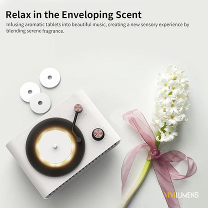 Vivilumens Speaker Bluetooth Wireless Charging 5 in 1 Speaker Loud for Adults Teens Aesthetic Book Shape Sunrise Gentle Wake Up Light for Bedroom Decor Bedside Tech Gifts