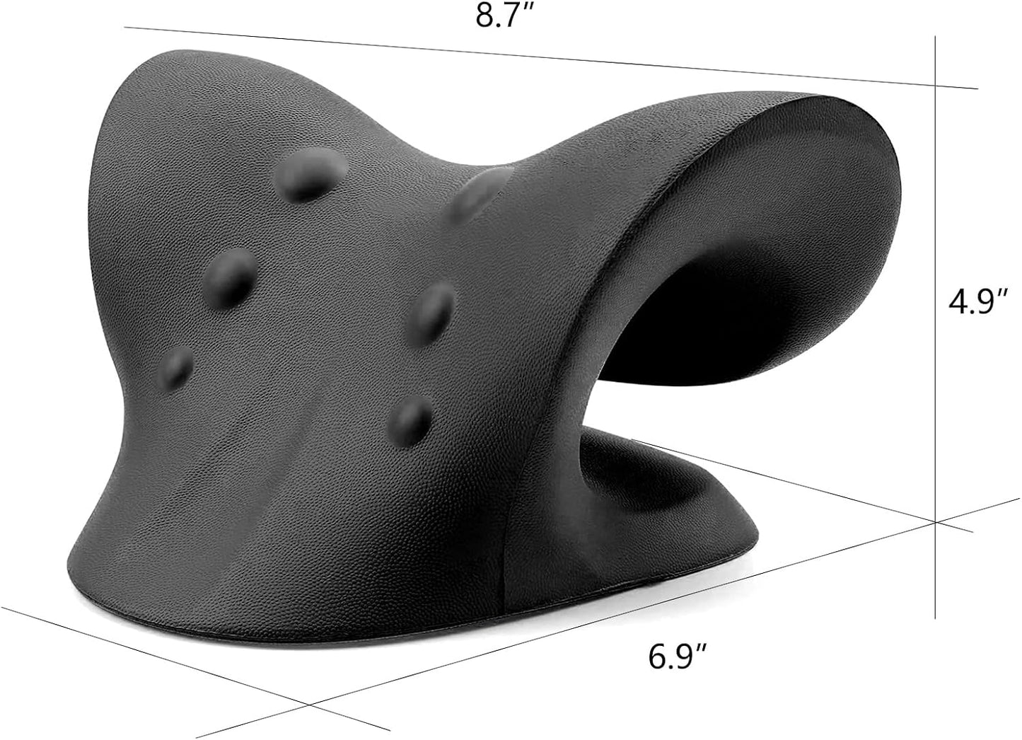RESTCLOUD Neck and Shoulder Relaxer, Cervical Traction Device for TMJ Pain Relief and Cervical Spine Alignment, Chiropractic Pillow, Neck Stretcher (Dark Blue)