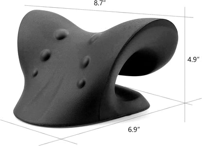 RESTCLOUD Neck and Shoulder Relaxer, Cervical Traction Device for TMJ Pain Relief and Cervical Spine Alignment, Chiropractic Pillow, Neck Stretcher (Dark Blue)