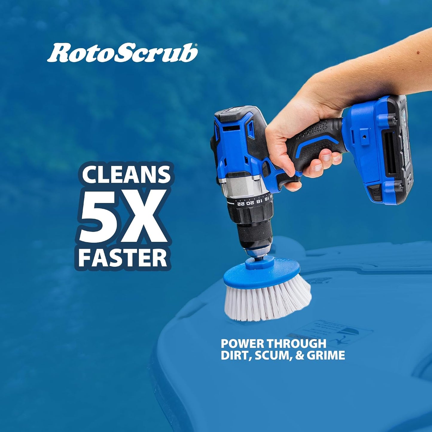 Multi-Purpose Drill Brush Attachment, Showers, Tubs, Carpet, Tile, Grout, Medium Bristle for Ultimate Cleaning Power