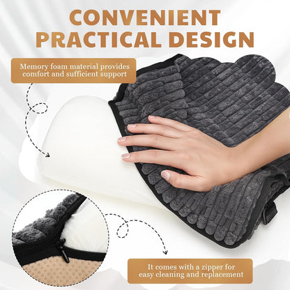 Chunful Headrest Recliner Memory Pillow Adjustable Support Cushions with Belt and Zipper for Neck Head Pain Relief Suitable for Sofas Recliners Office or Massage Chairs