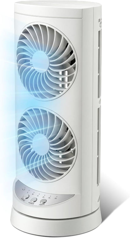 Tower Fan for Bedroom,24 ft/s Portable Desk Table Fan with Remote
