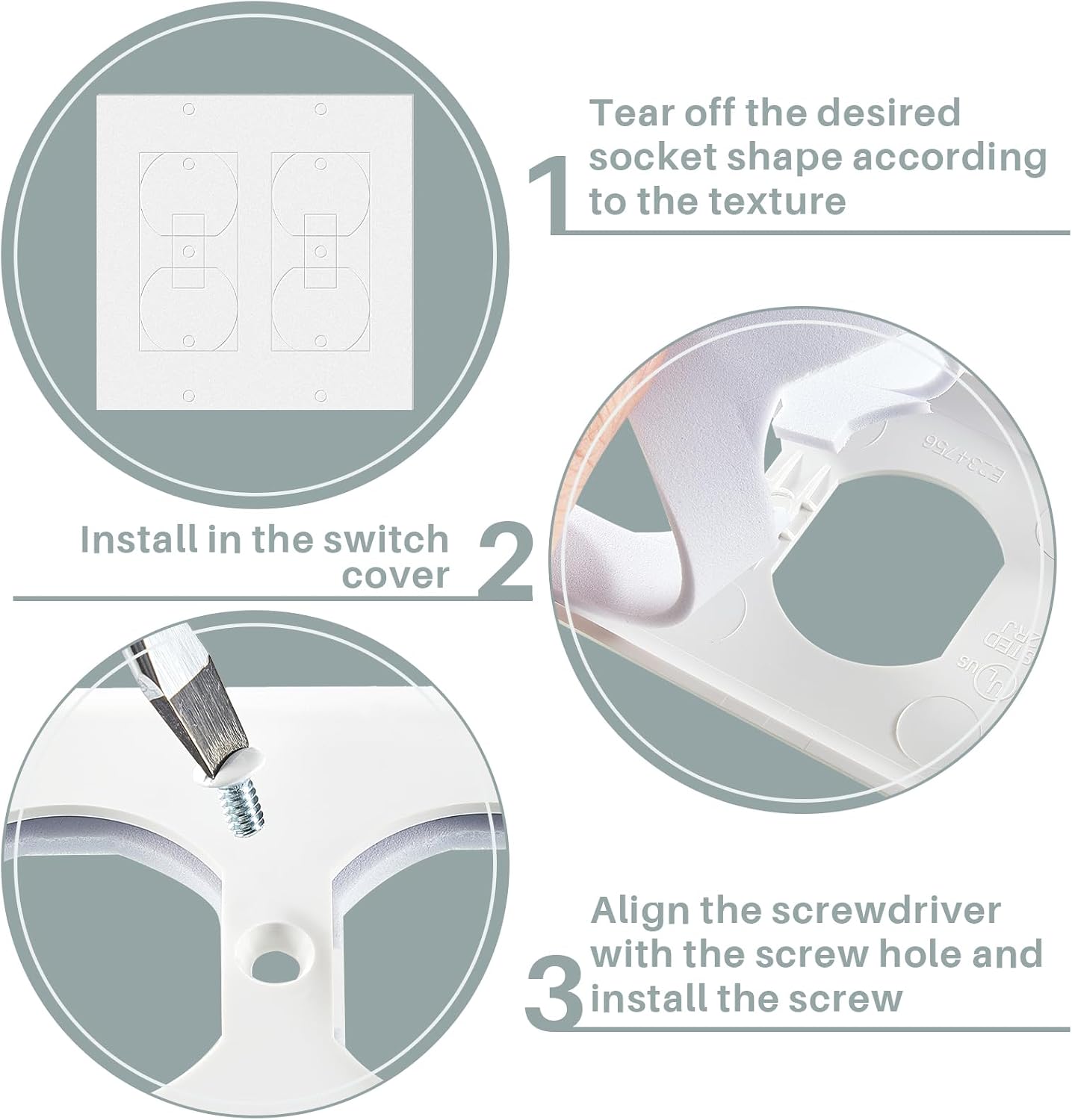 Tondiamo 20 Pcs Outlet Insulation and Draft Sealers Foam Insulation Pads Electrical Outlet Light Switch Covers Wall Gasket, 4.25 x 4.3 Inch