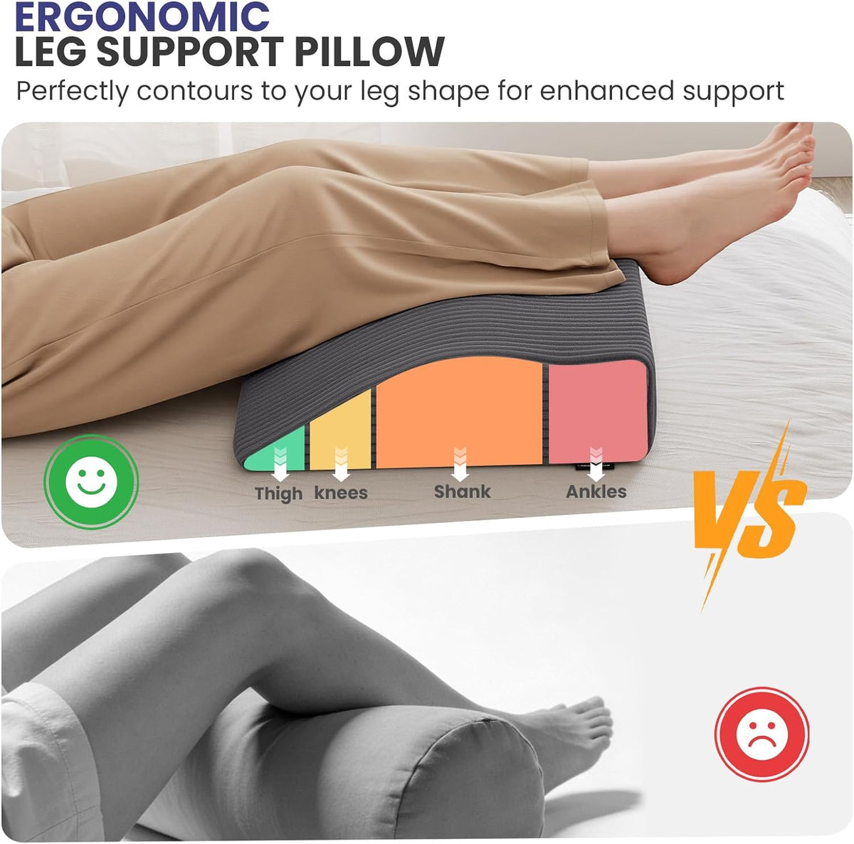 idee-home Recliner Leg Rest Cushion, Recliner Footrest Extender Pillow