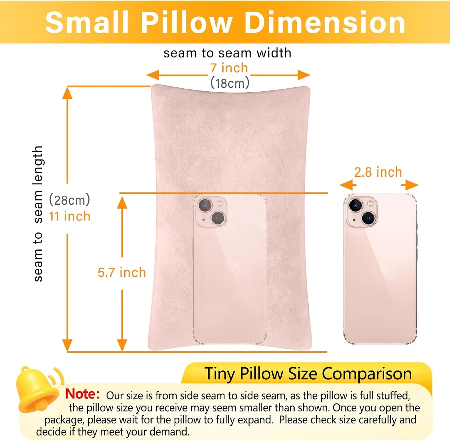 1 MIDDLE ONE 2 Pack Small Pillow, Memory Foam Mini Pillow 11 X 7 Inches for Travel, Sleeping, Nap and Neck, Knee, Lumbar Support, Tiny Cushion for Pet, Dogs (Grey)