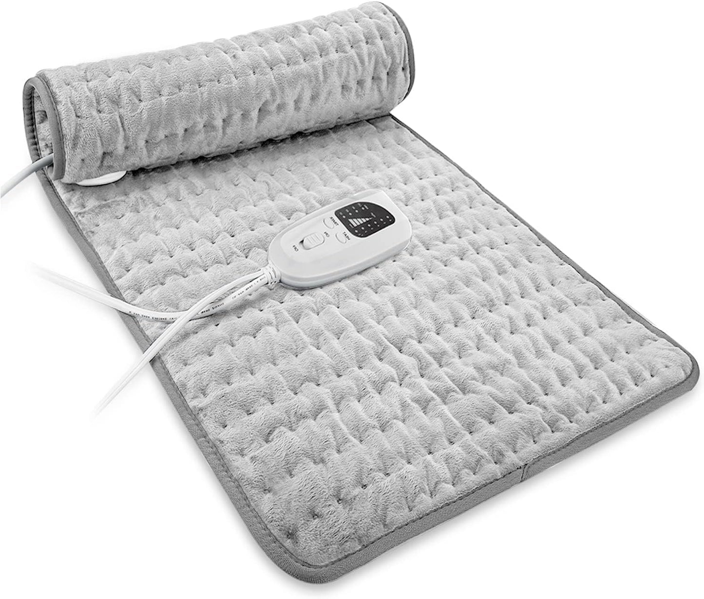 Heating Pad Electric Heat Pad, Hot Heated Pad,Multiple Temp and Timer Settings,Suitable for Shoulders, Neck, arms, Abdomen, Back, Legs, etc. (Gray Green, 24"X12")