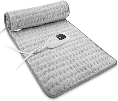 Heating Pad Electric Heat Pad, Hot Heated Pad,Multiple Temp and Timer Settings,Suitable for Shoulders, Neck, arms, Abdomen, Back, Legs, etc. (Gray Green, 24"X12")