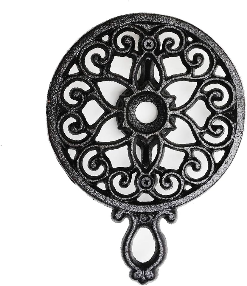 Sungmor Cast Iron Teapot Warmer - Rustic Design with Tealight Holder | Heavy Duty & Decorative Candle Holder Stands for Heat Food Coffee Milk or Tea