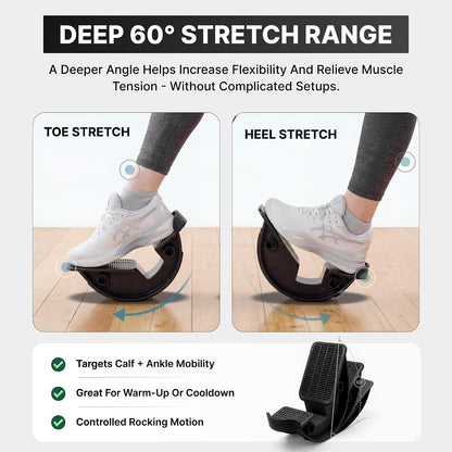 DMoose Fitness Foot Rocker & Foot Stretcher for Plantar Fasciitis & Achilles Tendonitis - Deep Hamstring & Heel Stretch for Improved Flexibility & Pain Relief - Durable & Non-Slip Calf Stretcher