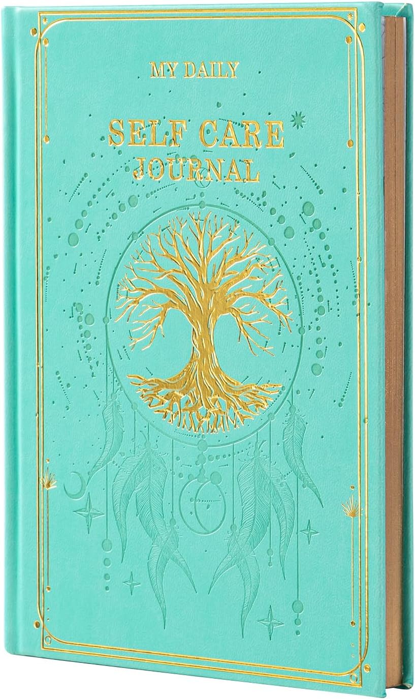 Self-Care Journal for More Happiness, Optimism, Affirmation & Reflection, Gratitude Journal with Guided Prompts, Inspirational Quotes, Mood Tracker, Undated Daily Journals for Women & Men (Pink)