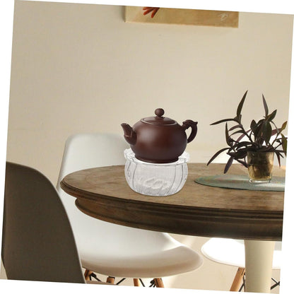 PRETYZOOM Teapot Cozy Stand Decorative Porcelain Teapot Warmer Loose Tea Steeper Pot Tea Serving Tray
