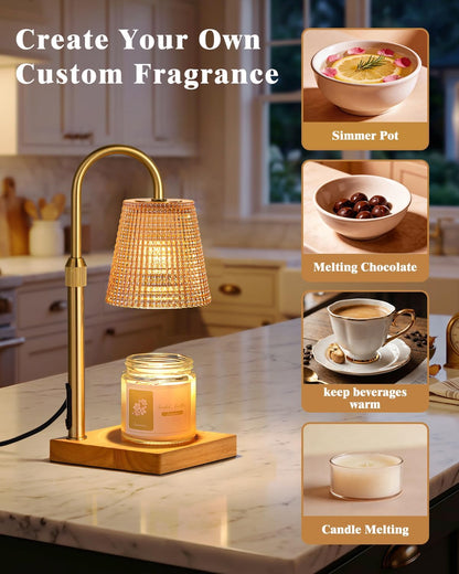 Hong-in Candle Warmer Lamp with Timer, House Warming Gifts New Home Decor