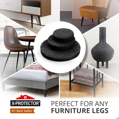 Felt Furniture Pads X-PROTECTOR 235 PCS Premium Furniture Pads - Felt Pads Furniture Feet Best Wood Floor Protectors - Protect Your Hardwood & Laminate Flooring! | Furniture Feet Best Wood Floor Protectors - Protect Your Hardwood & Laminate Flooring!