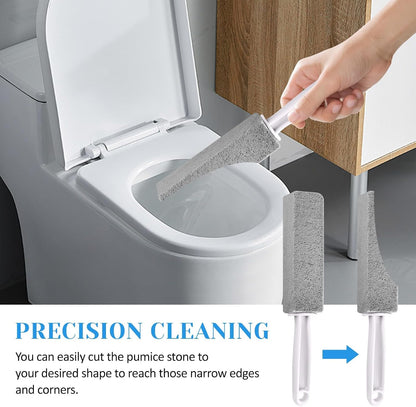 4 Pack Toilet Pumice Stone with Handle,Pumice Stone Toilet Bowl Cleaner | Ergonomic Handle,Suitable for Removing Limescale and Cleaning Toilets, Swimming Pools, Bathrooms, and Sinks