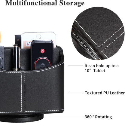 360° Rotatable Remote Control Holder,TV Remote Caddy for Nightstand Table