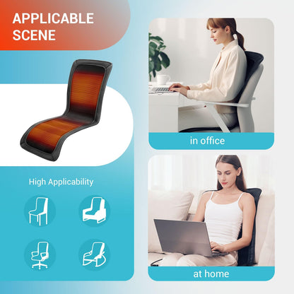 Longer Heated Seat Cover, Heating Pad for Chairs | Home/Office Seat Cushion with Fast Heat to Promote Blood Circulation & Relieve Fatigue, A Warm Gift, Black
