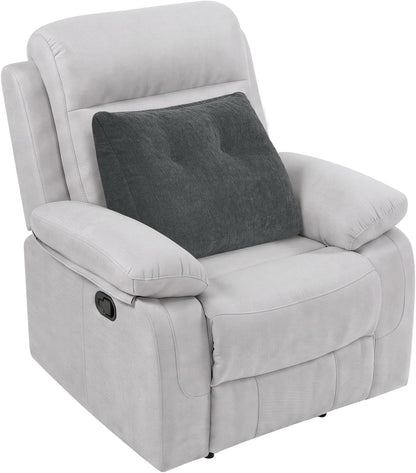 Back Support Pillow for Recliner Soft Dual Layer Lumbar Support Pillow with Shredded Memory Foam Ergonomic Orthopedic Couch Lumbar Cushions for Elderly Lower Back Pain Relief Dark Grey