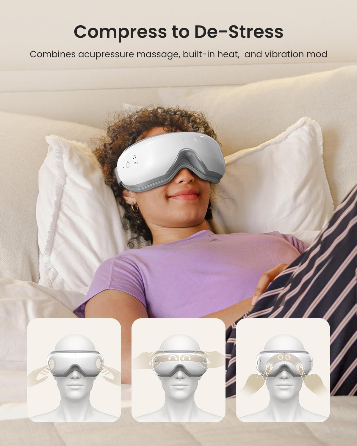 RENPHO Eyeris 1 Eye Massager with Heat, Heated Massage Eye Mask