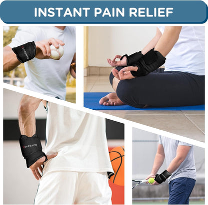 Comfytemp Wrist Ice Pack Wrap Carpal Tunnel Relief Wrist Brace, 2 Packs