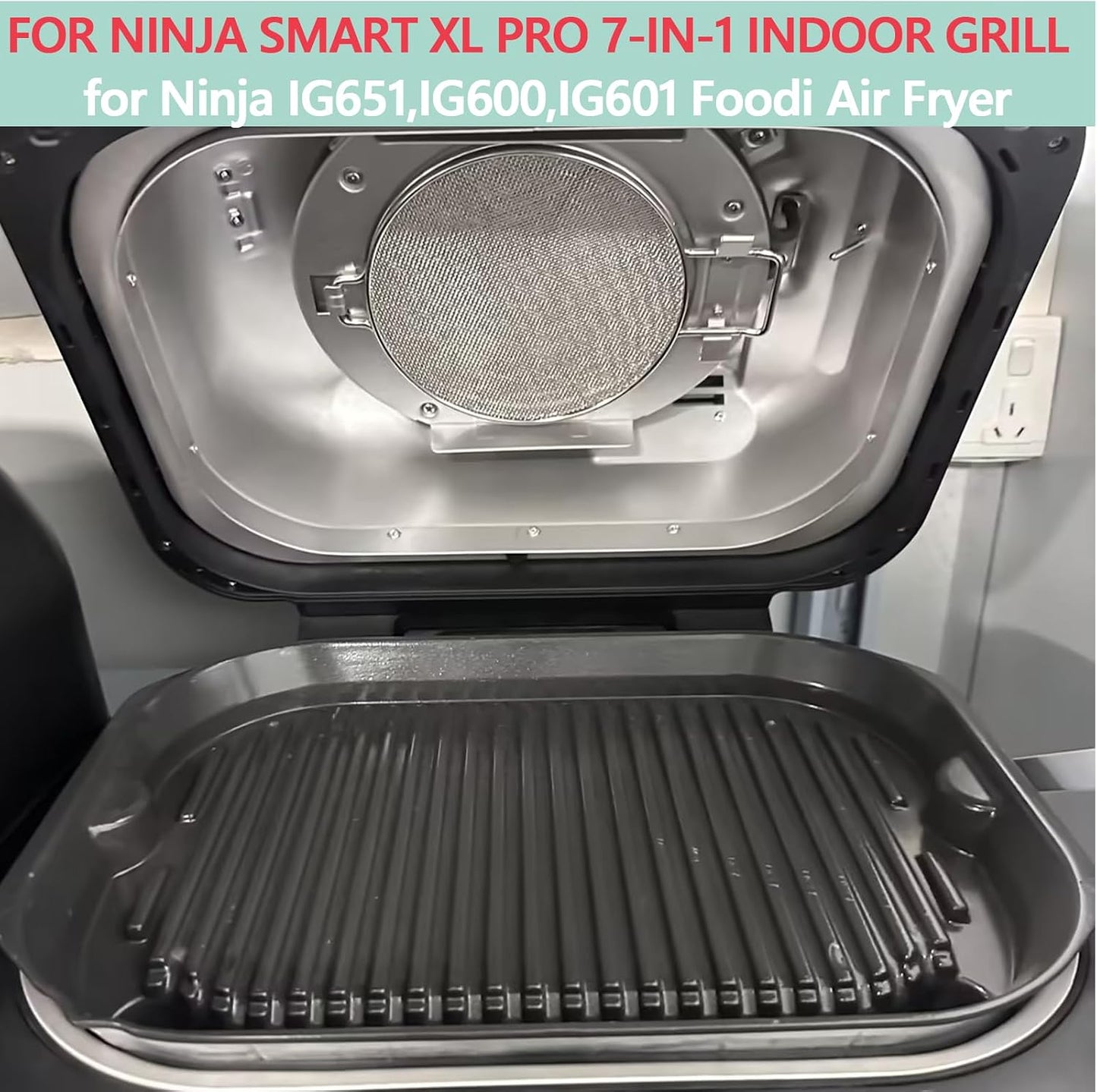 2 Packs Splatter Shield for Ninja IG651 IG600 IG601 Foodi Air Fryer Grill | For ninja ig651 foodi smart xl pro grease shield accessories, stainless steel mesh splash guard, heat resistant, easy clean