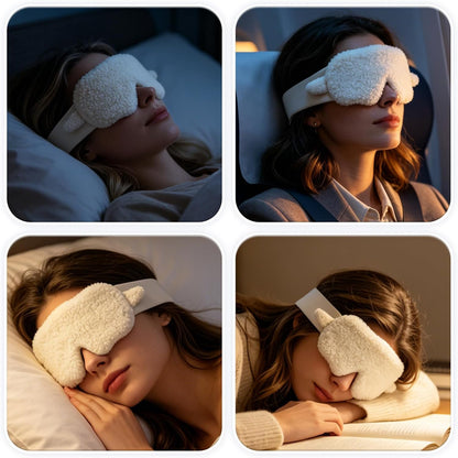 22mm Mulberry Silk Sleep Mask,3D Lash Friendly Eye Mask Adjustable Gray